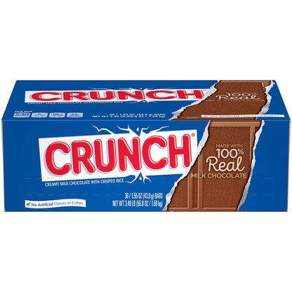 Nestle Crunch Candy Bar, 1.55 Ounce (36 Count)