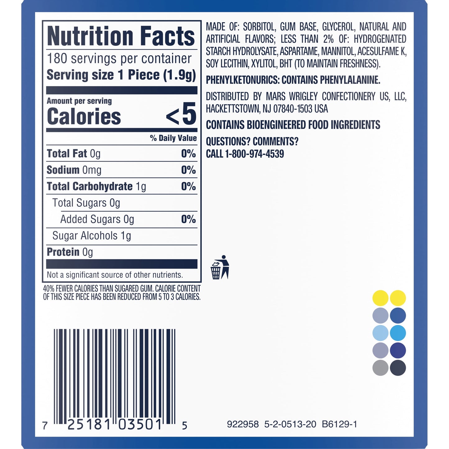ORBIT PEPPERMINT MEGA PACK 30 PIECE 6 COUNT (TOTAL 180 PIECE)