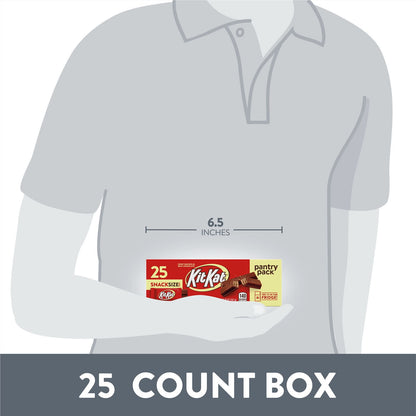 Kit Kat Milk Chocolate Wafer Snack Size Candy, Pantry Pack 12.25 oz, 25 Pieces