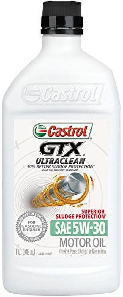 Castrol 6144 GTX ULTRACLEAN 5W-30 Motor Oil, 1 Quart, 6 Pack