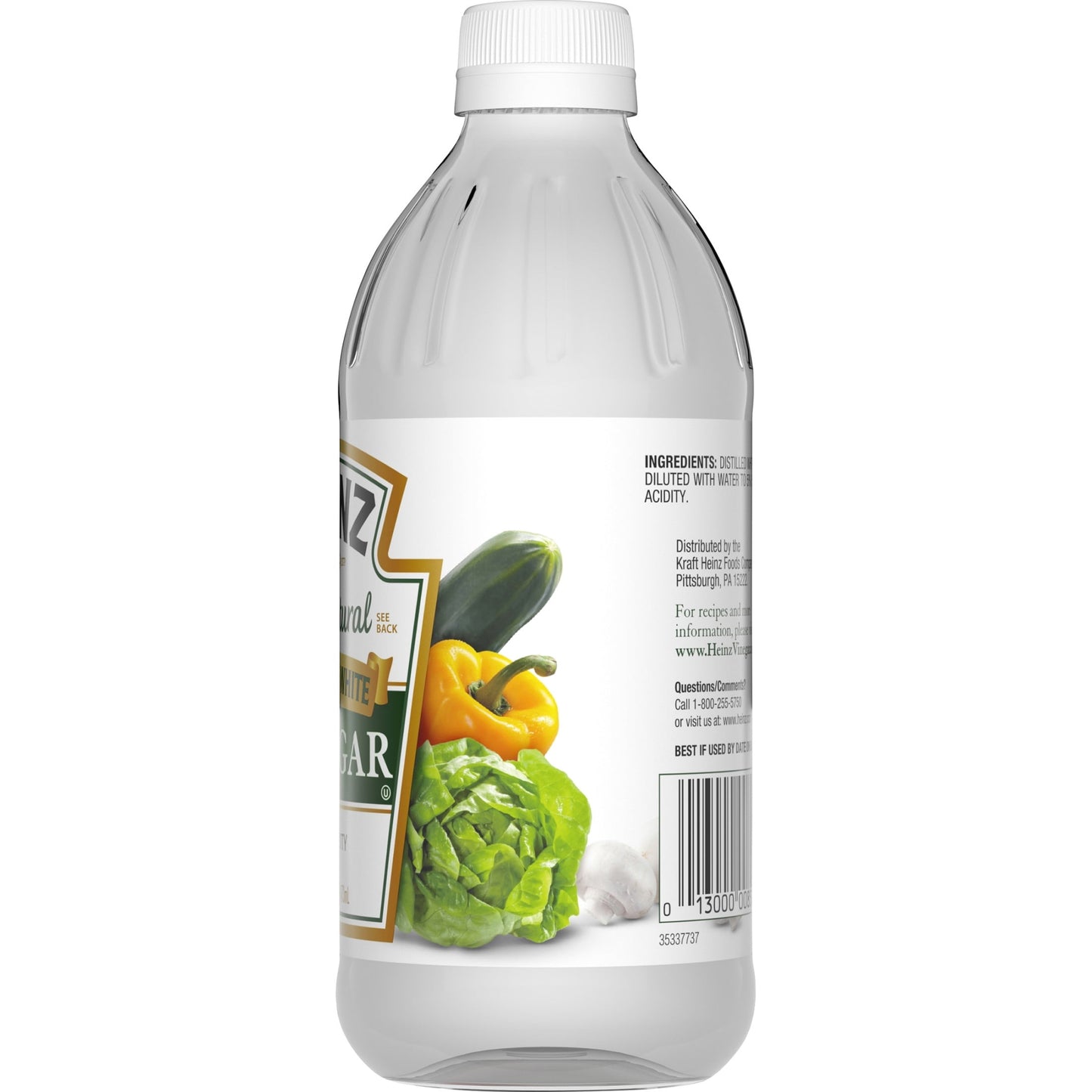 Heinz All Natural Distilled White Vinegar with 5% Acidity, 16 fl oz Bottle