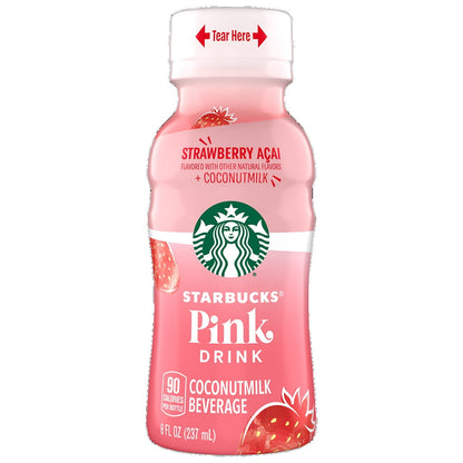 Starbucks Pink Drink, Strawberry Acai Coconutmilk Beverage, 8 Fl Oz (12 Count)