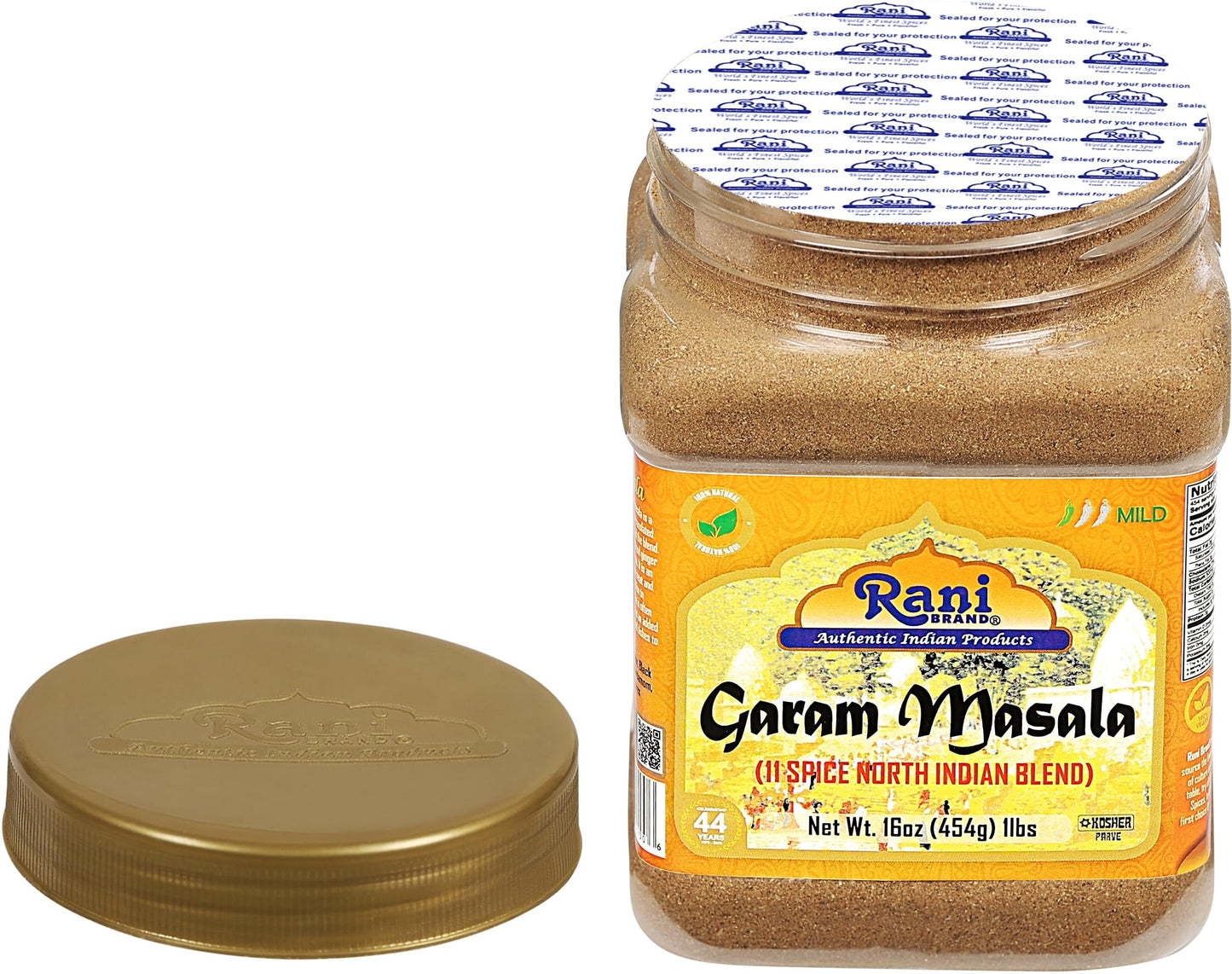 Rani Garam Masala Indian 11-Spice Blend 16oz (1lb) 454g PET Jar ~ All Natural, Salt-Free | Vegan | No Colors | Gluten Friendly | NON-GMO | Indian Origin