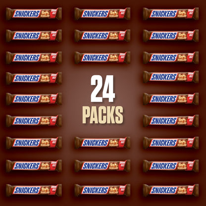 Snickers Chocolate Candy Bars Share Size - 3.29 oz. 24 ct. Bulk Pack