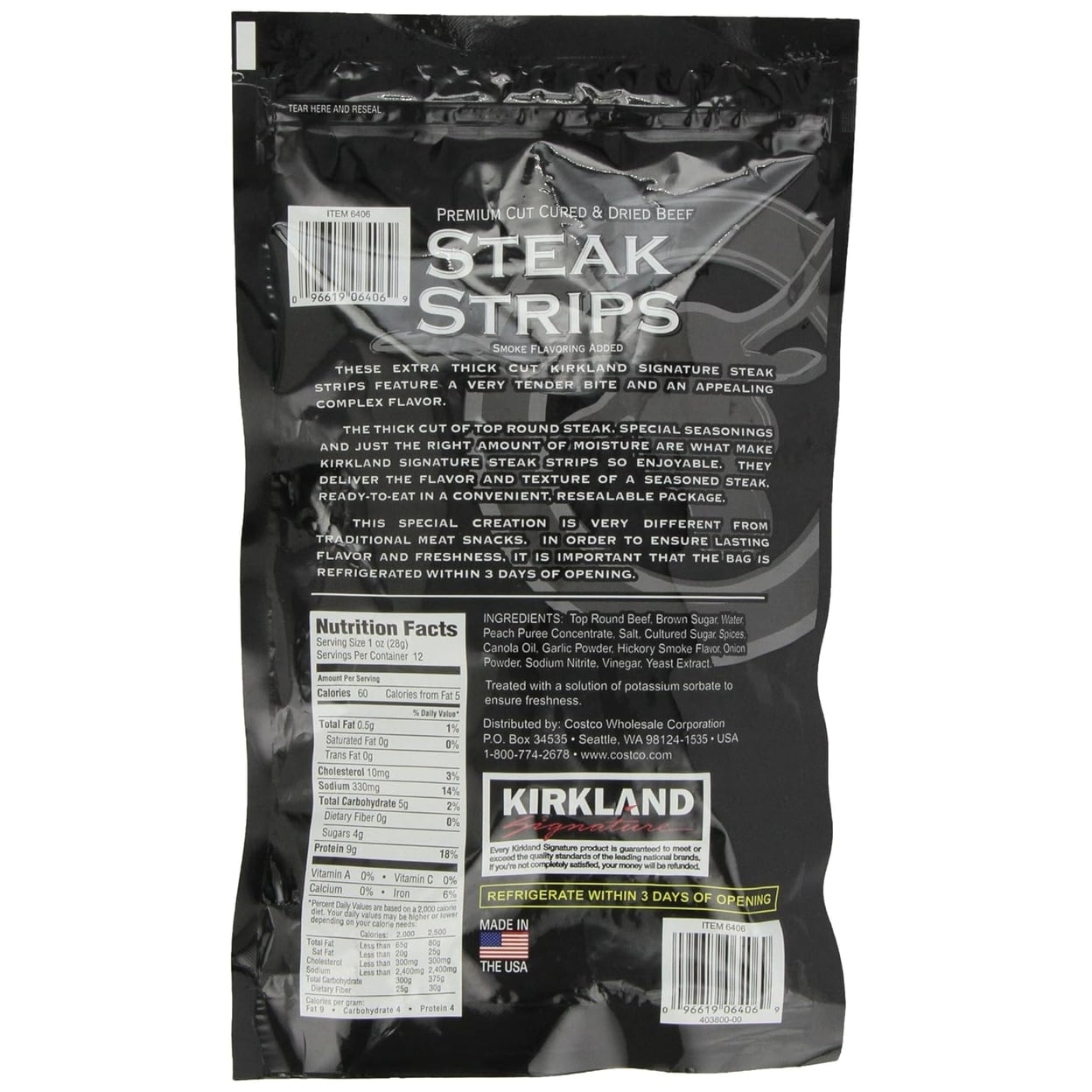 Kirkland Signature Premium Extra Thick Steak Strips 12 Ounce