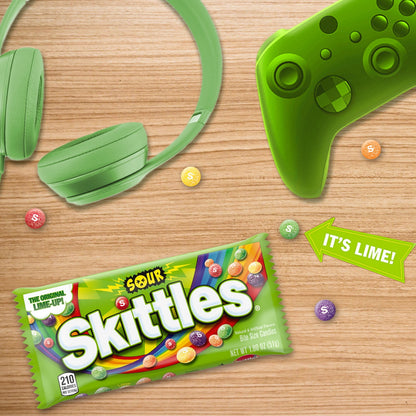 Skittles Sours Chewy Candy Full Size Packs - 24 Ct Bulk Box