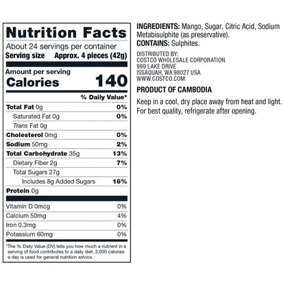 Kirkland Signature Dried Mangoes, Sweetened (35 Ounce)