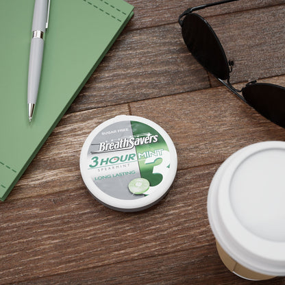 Breath Savers Spearmint Sugar Free Breath Mints, Tins 1.27 oz, 8 Count