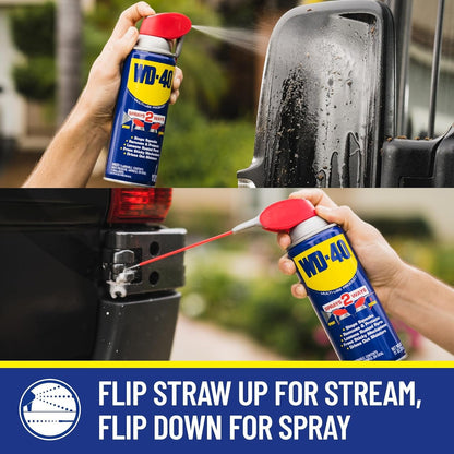 3 Pack - WD-40 Original Formula, Multi-Use Product with Smart Straw Sprays 2 Ways, Stops Squeaks, Protects Against Corrosion, Loosens Rusted Parts, Frees Sticky Mechanisms, Drives Out Moisture, 8 OZ