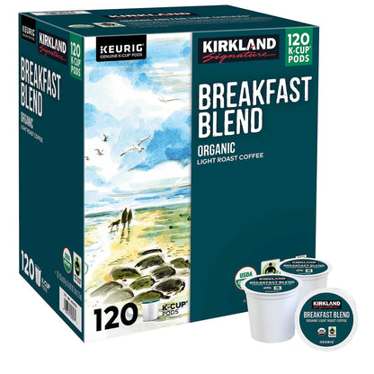 Kirkland Signature Coffee Organic Breakfast Blend K-Cup Pod 120 Count