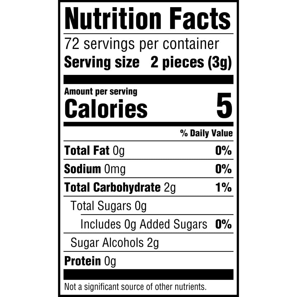 Eclipse Spearmint Chewing Gum Tear Pack, 18 Pieces, 8 Count