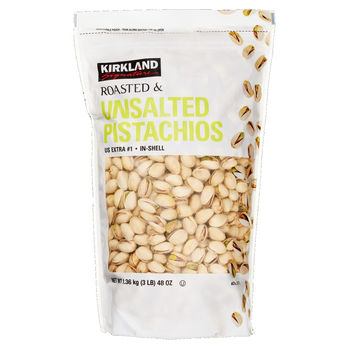 Kirkland Signature In-Shell Pistachios, Roasted and Unsalted, 3 Pounds