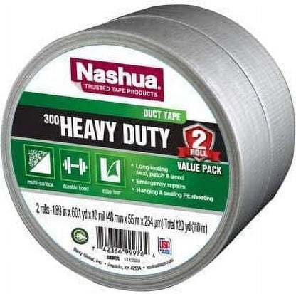 Nashua Duct Tape 12 Mil Thick 2x60 Yard 2 Pack