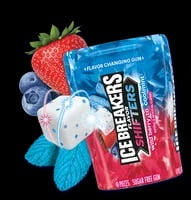 ICE BREAKERS FLAVOR SHIFTERS WILD BERRY/COOLMINT FLAVORS SUGAR-FREE GUM BOTTLE PACK BOX