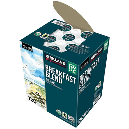 Kirkland Signature Coffee Organic Breakfast Blend K-Cup Pod 120 Count