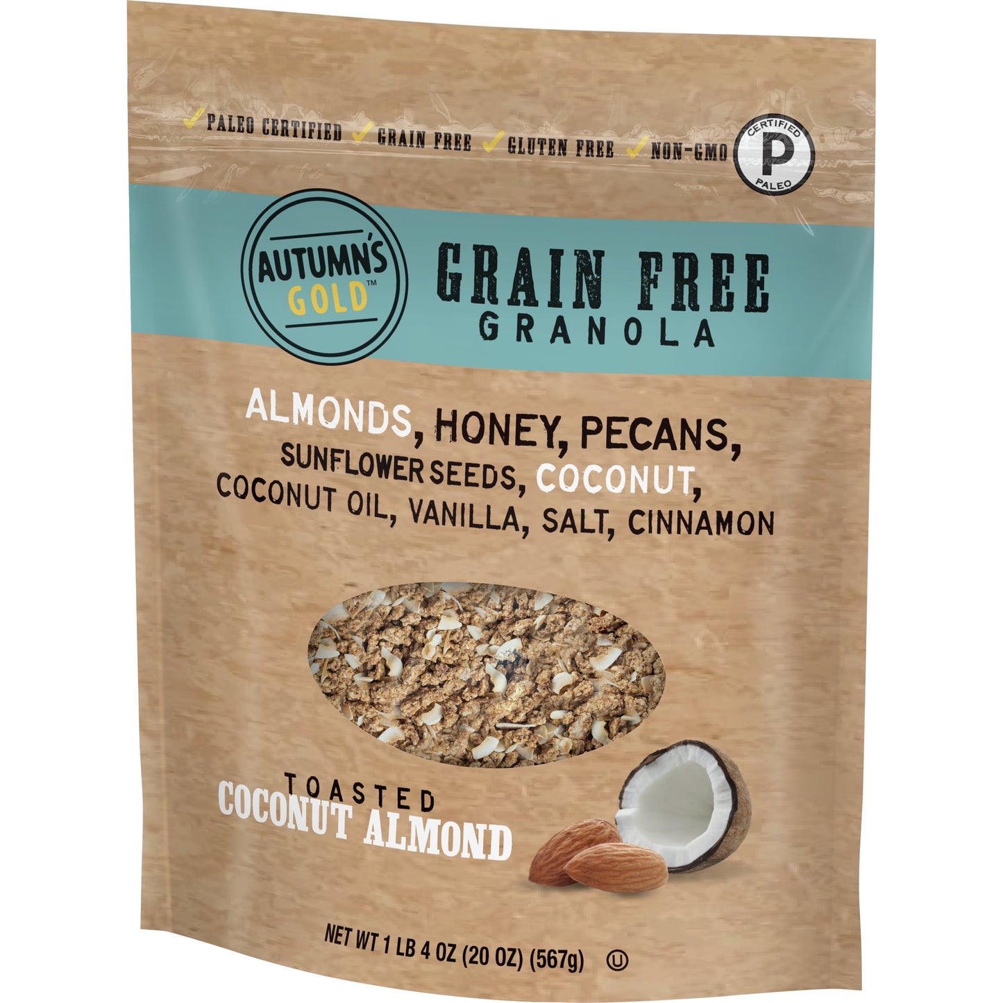 Autumn's Gold Grain Free Toasted Coconut Almond Granola, 20 oz