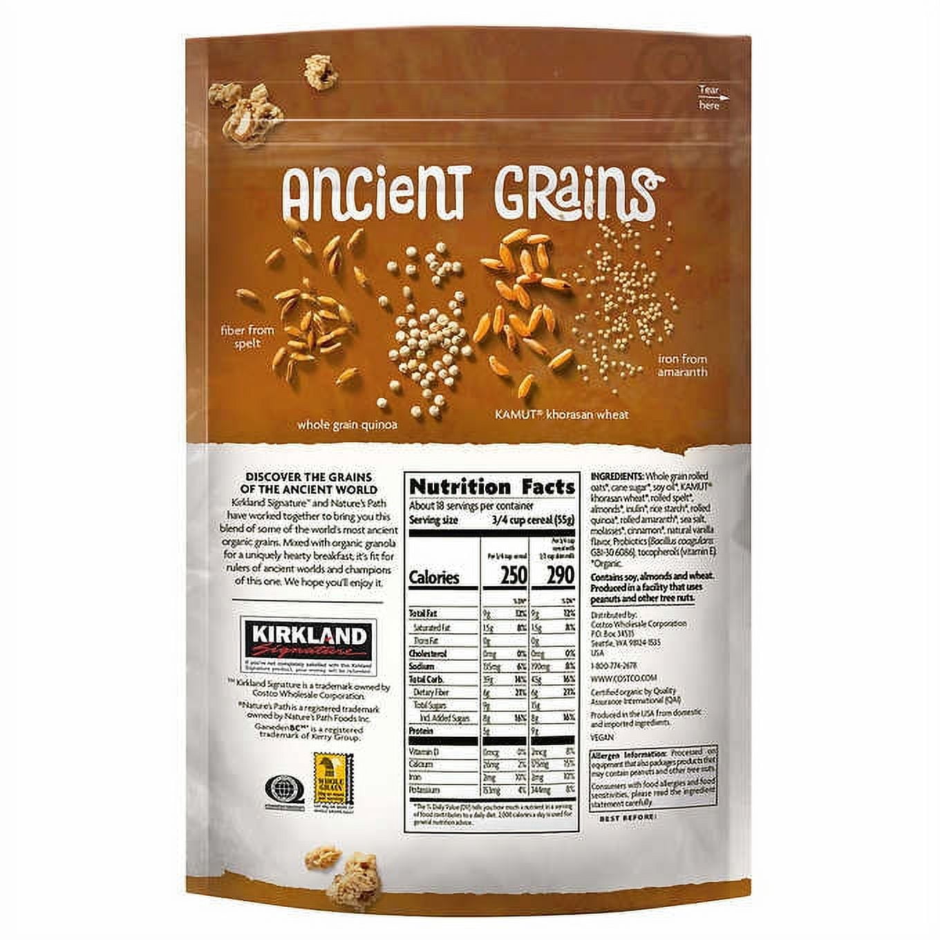 Kirkland Signature Organic Ancient Grain Granola 35.3 Ounce