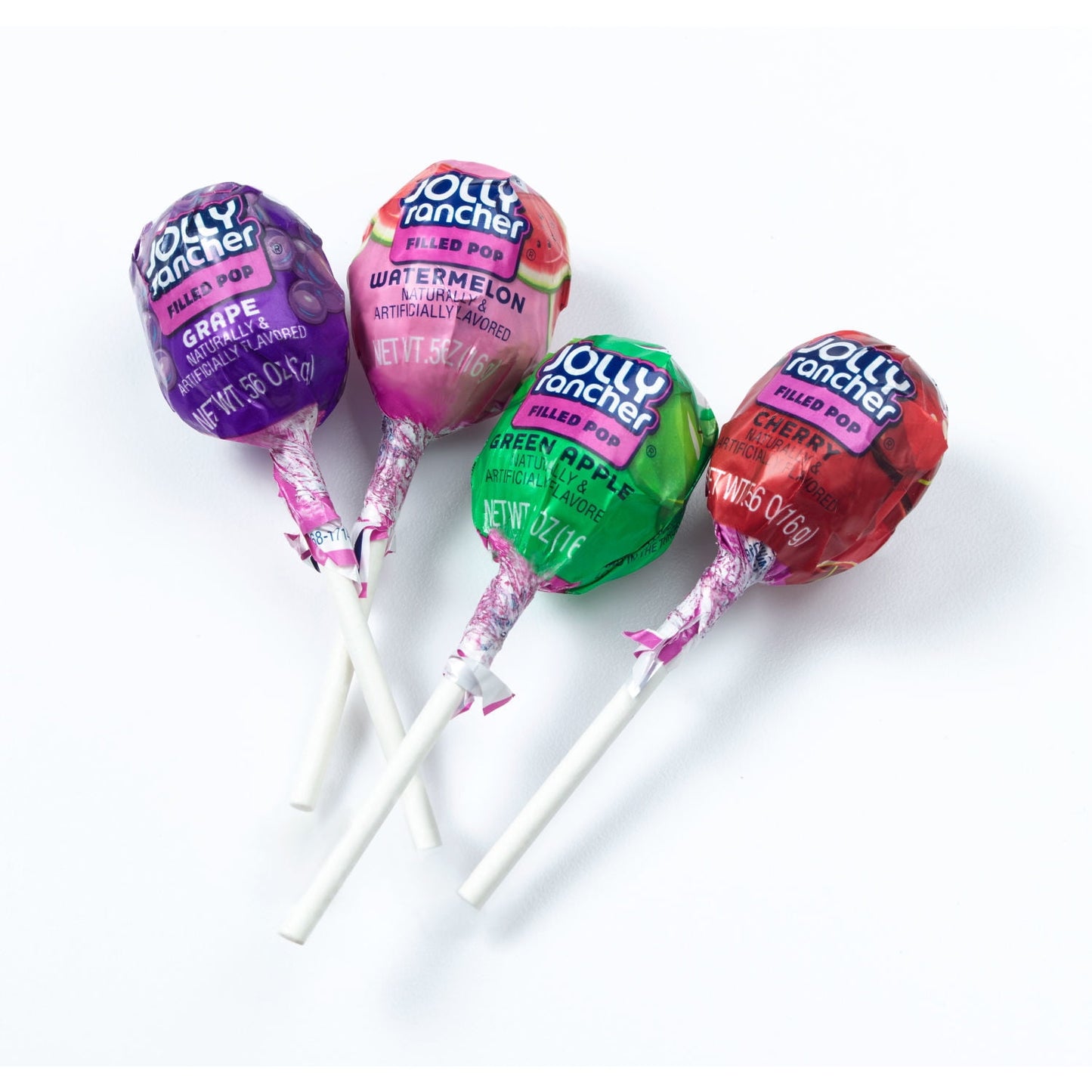 Jolly Rancher Filled Pops Assorted Fruit Flavored Candy, Box 56 oz, 100 Pieces