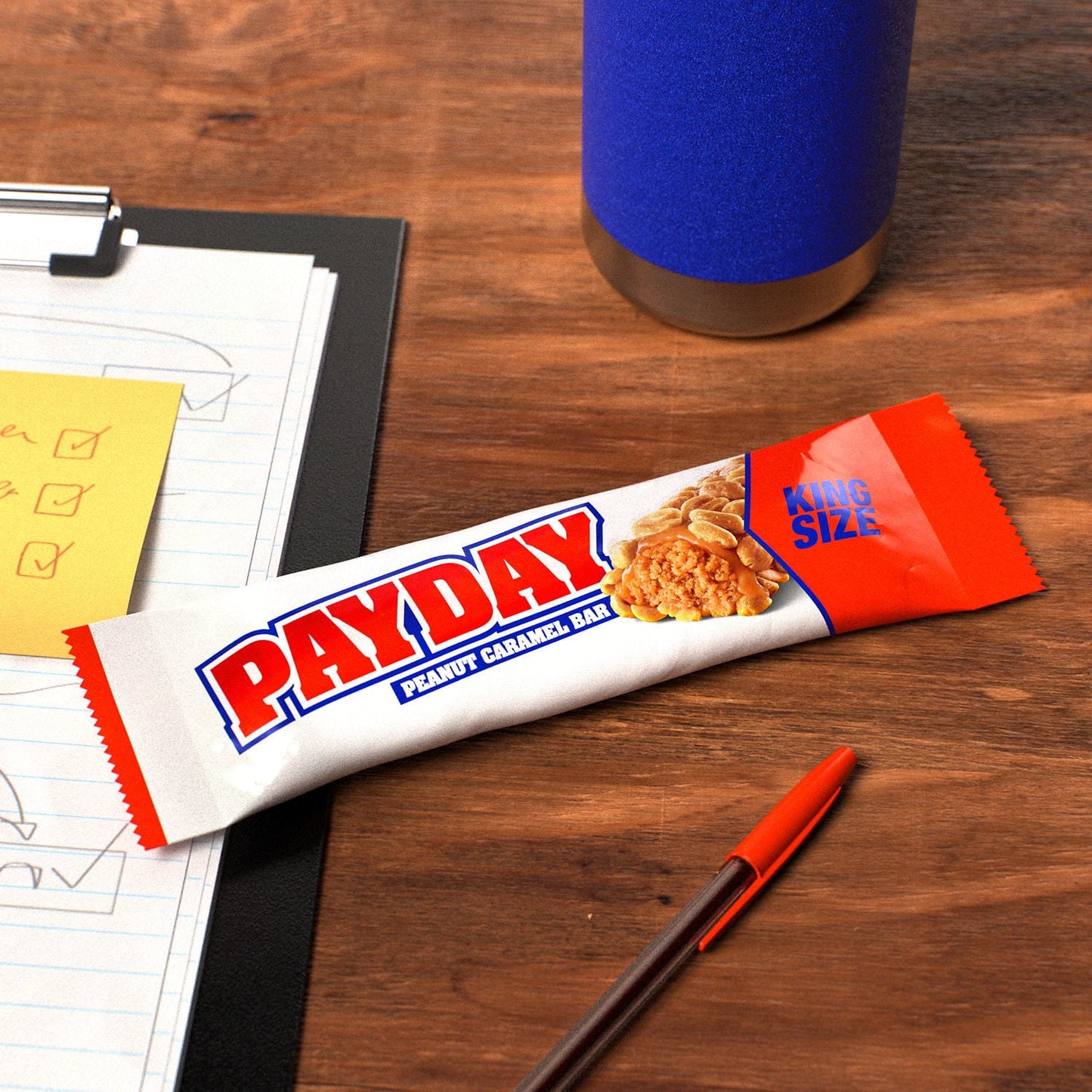 Payday Peanut Caramel King Size Candy, Bars 3.4 oz, 18 Count