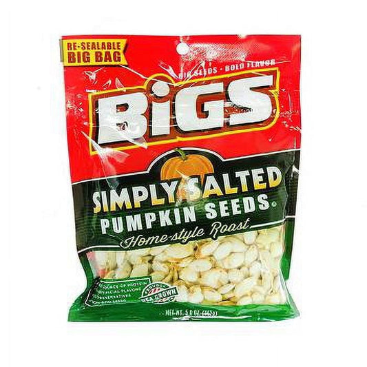 Bigs Simply Salted Pumpkin Seeds Home - style Roast , 5 Ounce - 12 per case