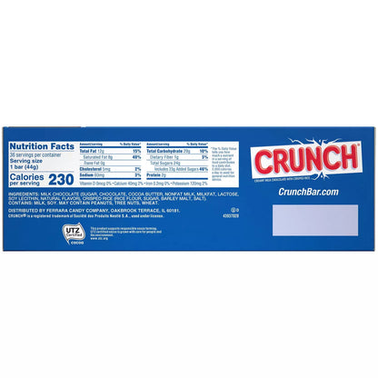 Nestle Crunch Candy Bar, 1.55 Ounce (36 Count)