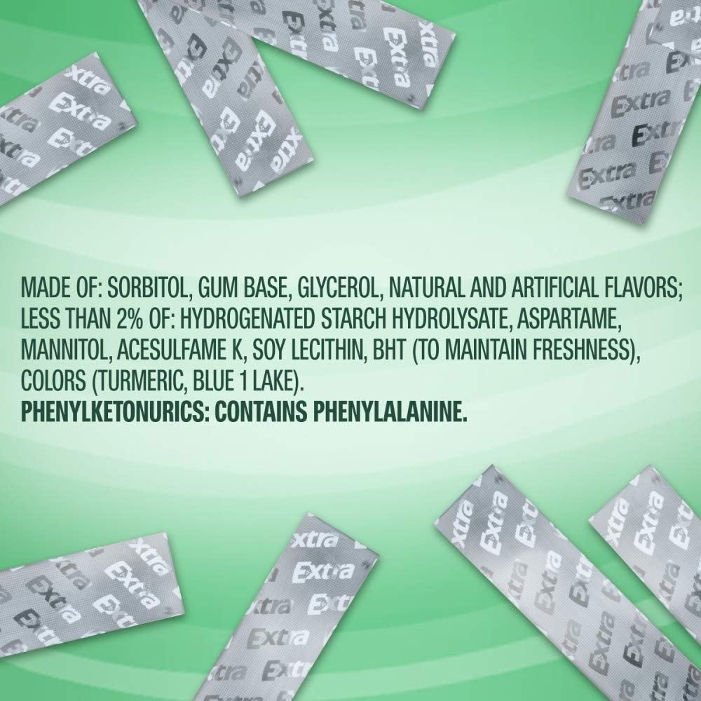 Extra Spearmint Sugar Free Chewing Gum Slim Packs - 10 Ct Bulk Bo