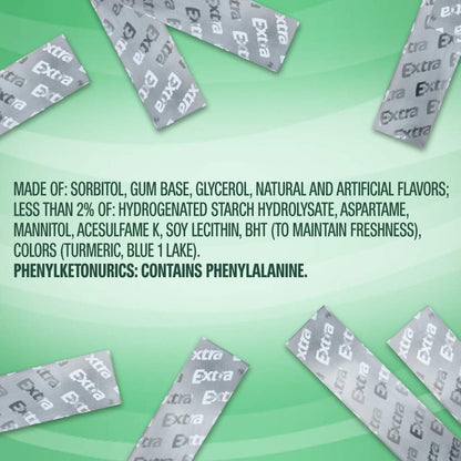 Extra Spearmint Sugar Free Chewing Gum Slim Packs - 10 Ct Bulk Bo