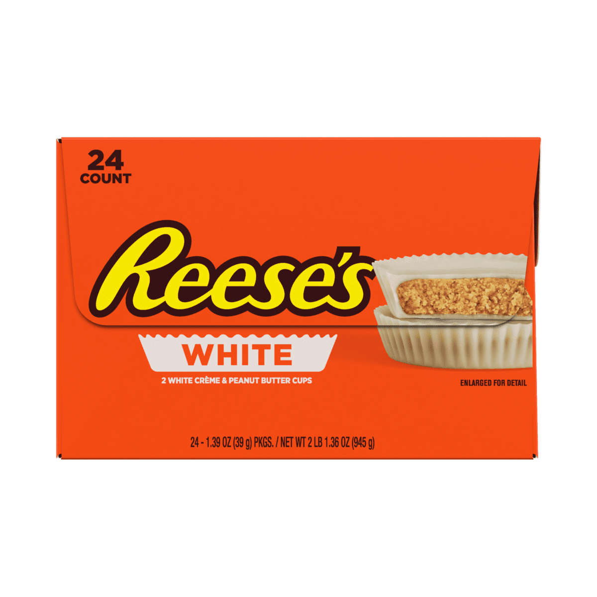 New 339029 Hersheys Reeses White Chocolate 1.39 Oz (24-Pack) Chocolate Cheap Wholesale Discount Bulk Candy Chocolate Bud Vase