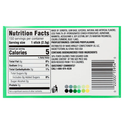 Extra Spearmint Sugar Free Chewing Gum Slim Packs - 10 Ct Bulk Bo