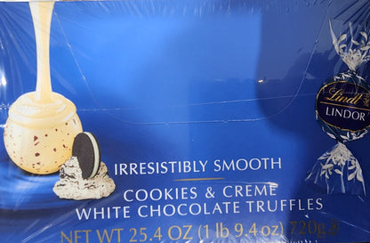 Lindt Cookies & Creme White Truffle 60 Count