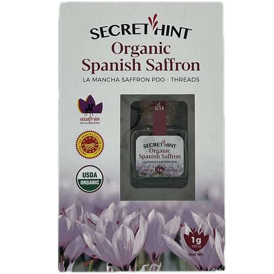 Secret Hint Organic Spanish Saffron, 1 Gram