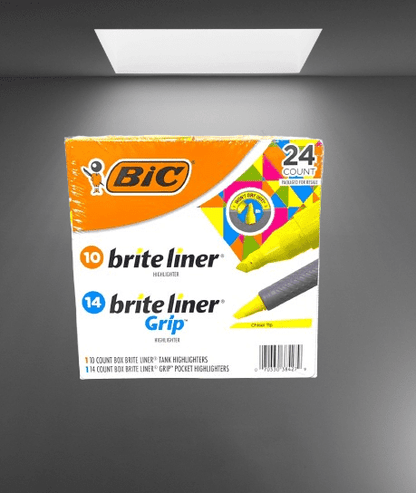 BIC Brite Liner Highlighter Combo Pack, Yellow, 24 ct