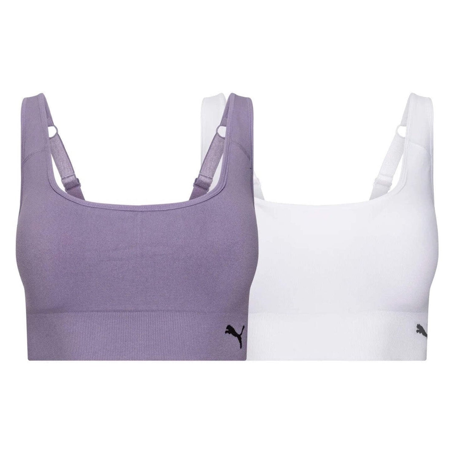 PUMA Women's Performance 2-Pack Seamless Sports Bras Medium