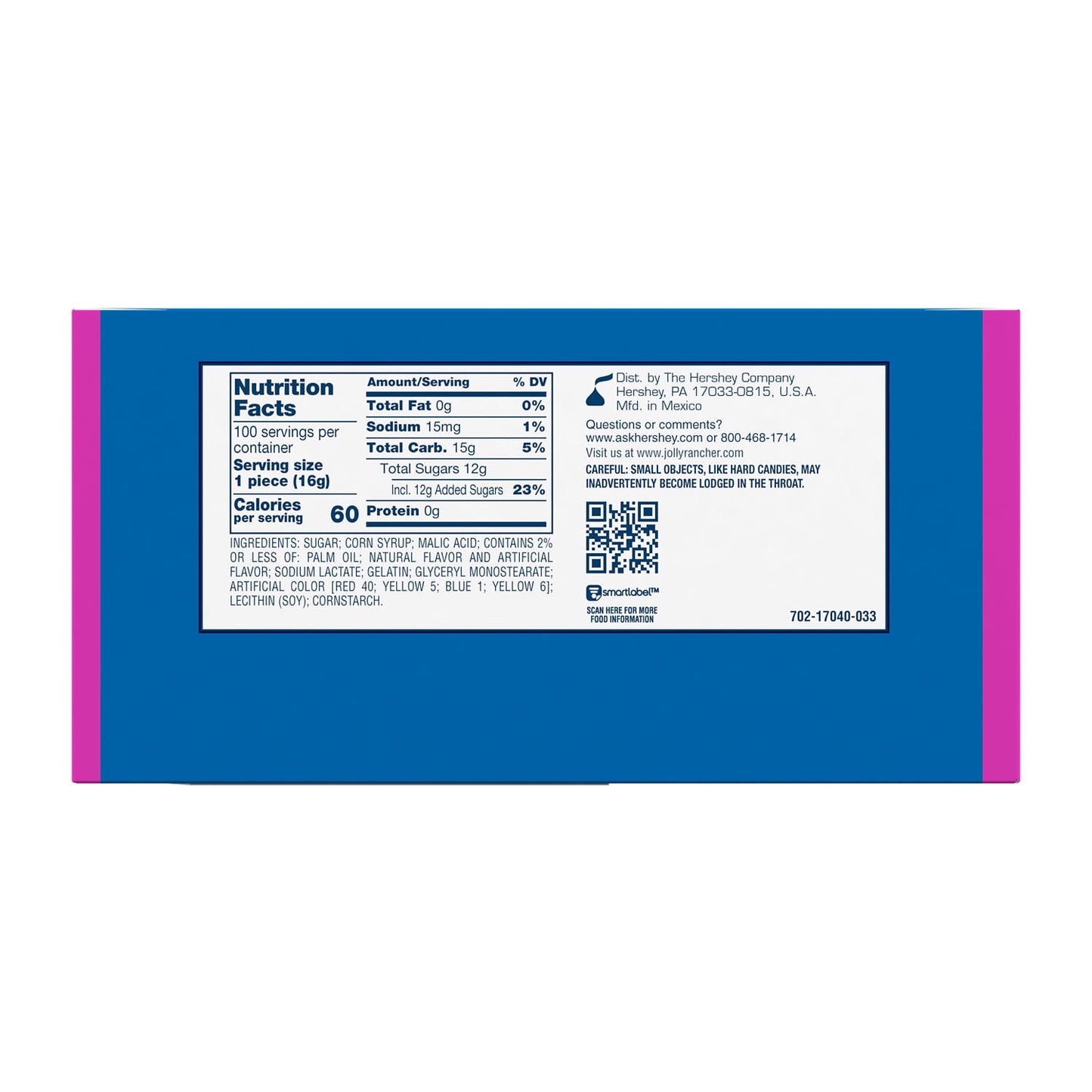 Jolly Rancher Filled Pops Assorted Fruit Flavored Candy, Box 56 oz, 100 Pieces