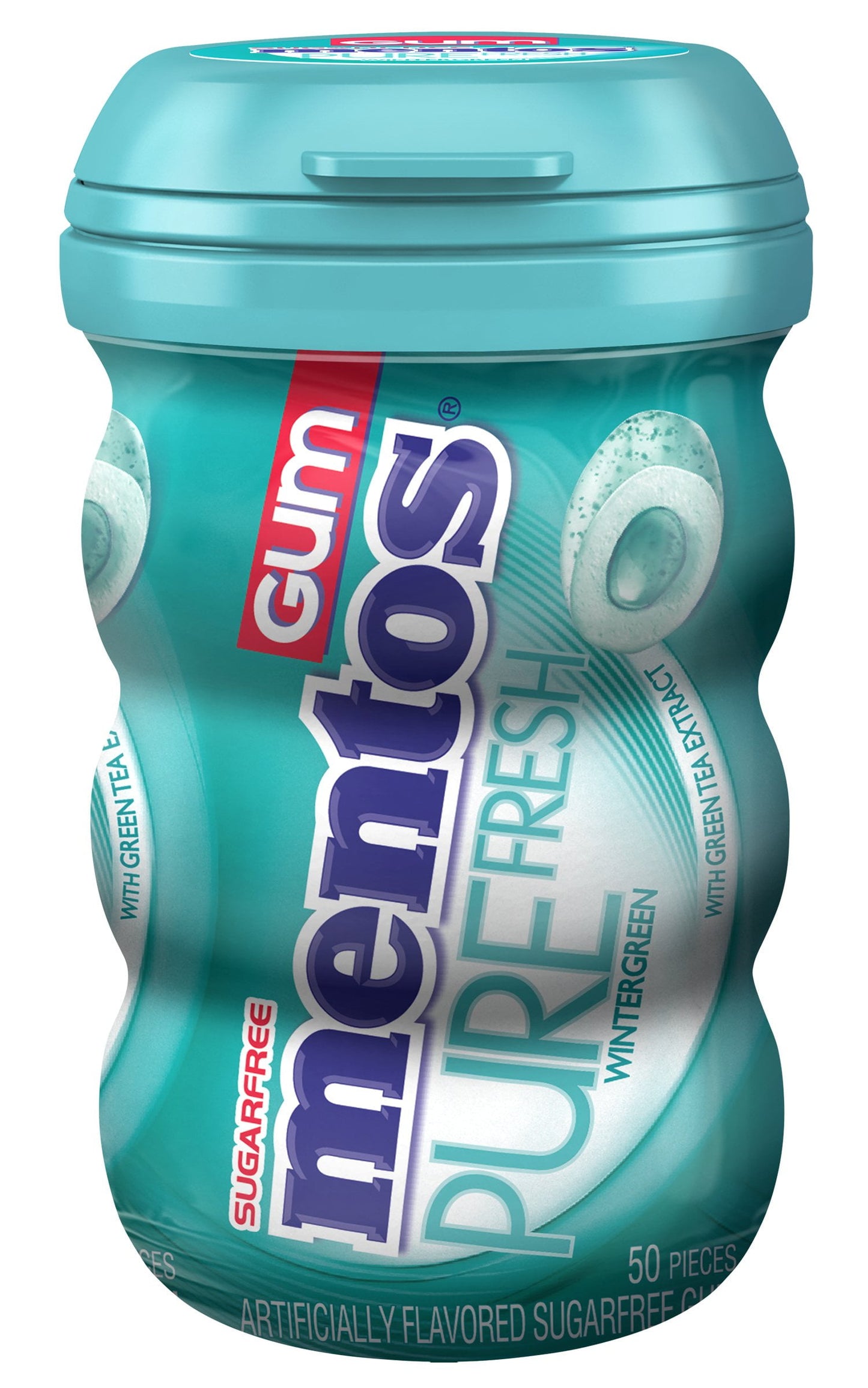 Mentos Pure Fresh Sugar-Free Chewing Gum, Wintergreen, 50 Ct, (6 Pk, 300 Total Pieces)