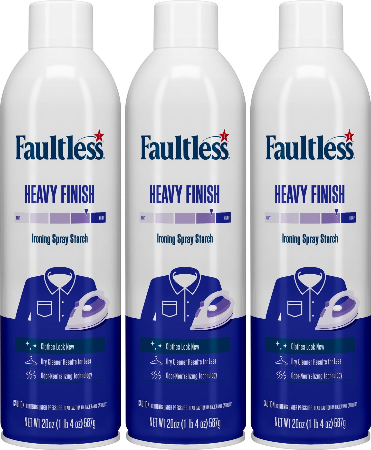 Faultless Heavy Finish Ironing Spray Starch (3 Pack)