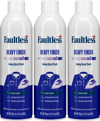 Faultless Heavy Finish Ironing Spray Starch (3 Pack)