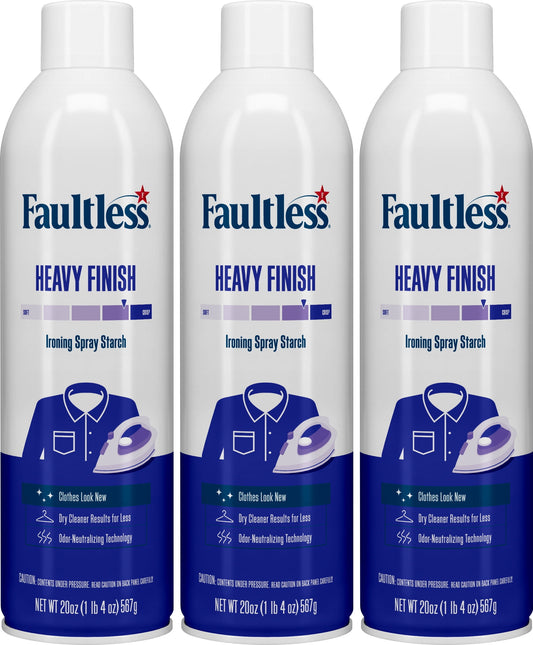 Faultless Heavy Finish Ironing Spray Starch (3 Pack)