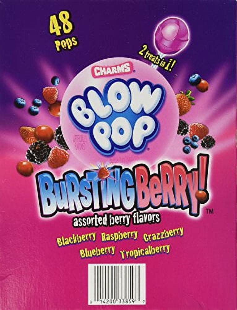 Charms Blow Pops, Bursting Berry Flavor, 48-Count Box