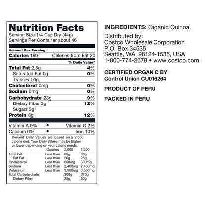 Kirkland Signature Organic Quinoa, 4.5 lbs