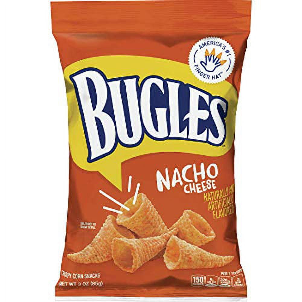 (Price/CASE)Bugles Nacho Cheese Flavor 3 Ounces Per Bag - 6 Per Case