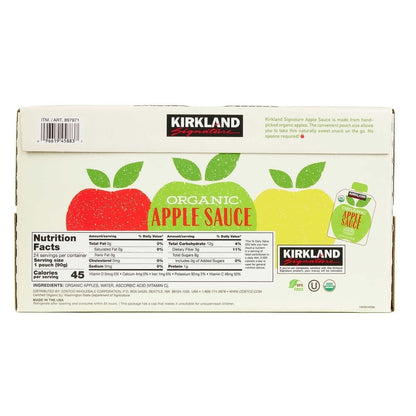 Kirkland Signature Organic Applesauce 3.17 oz 24-count