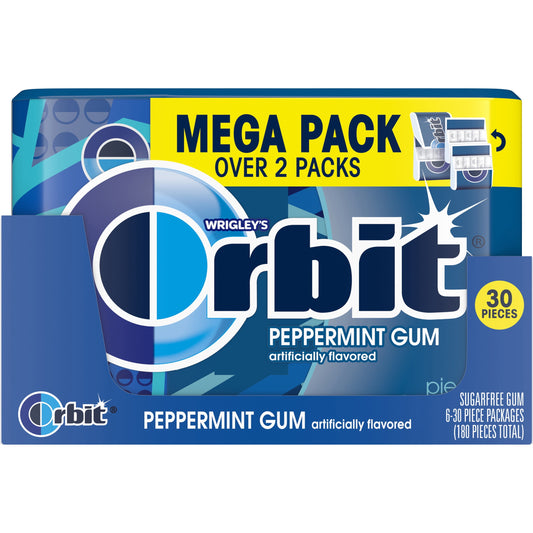 ORBIT PEPPERMINT MEGA PACK 30 PIECE 6 COUNT (TOTAL 180 PIECE)