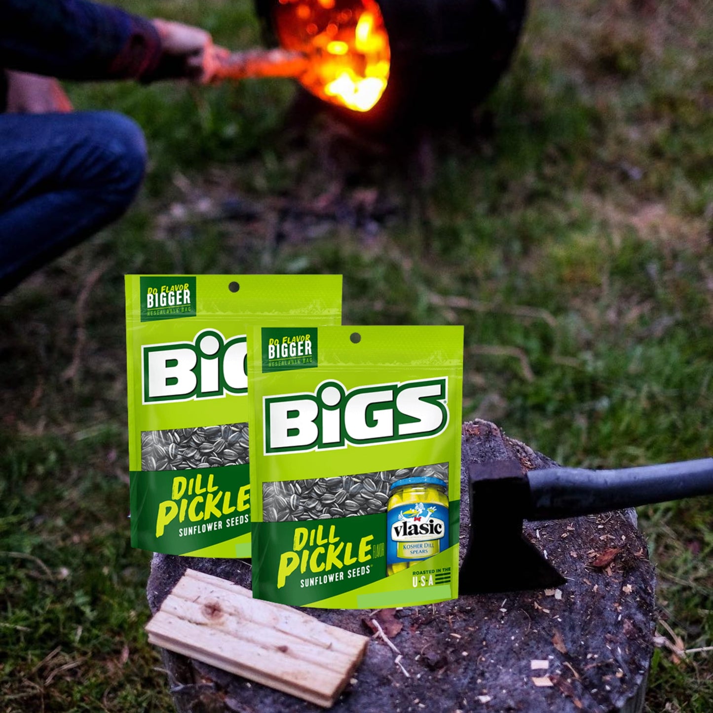 BIGS Sunflower Seeds, Keto Friendly 5.35 oz Bags (Pack of 2) (Vlasic Dill Pickle)