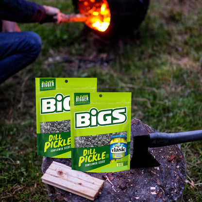 BIGS Sunflower Seeds, Keto Friendly 5.35 oz Bags (Pack of 2) (Vlasic Dill Pickle)