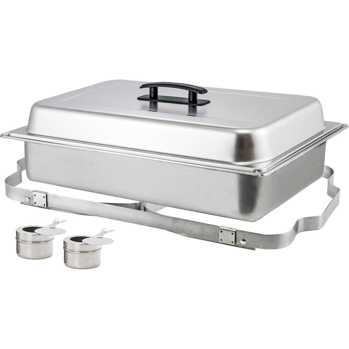Winco C-4080 8 qt Stainless Steel Full Size Chafing Dish With Folding Stand