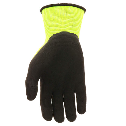 Cat CAT017418L Hivis Poly Knit Coated Palm Gloves