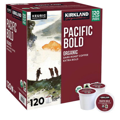Kirkland Signature Coffee Organic Pacific Bold K-Cup Pod 120 Count