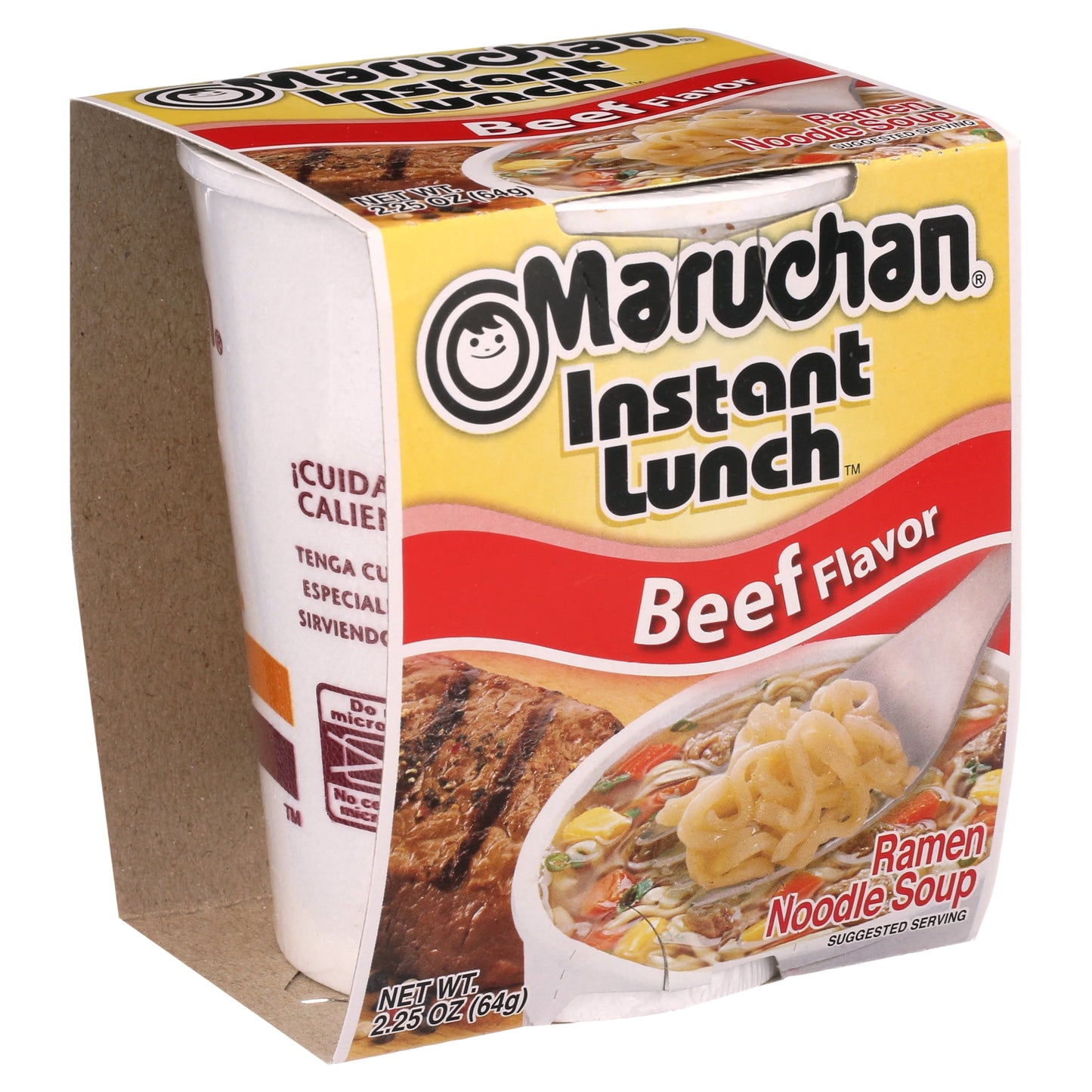 Maruchan Beef Instant Lunch Ramen Noodles, 2.25 oz Cup (12 Pack)