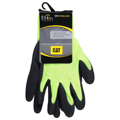 Cat CAT017418L Hivis Poly Knit Coated Palm Gloves